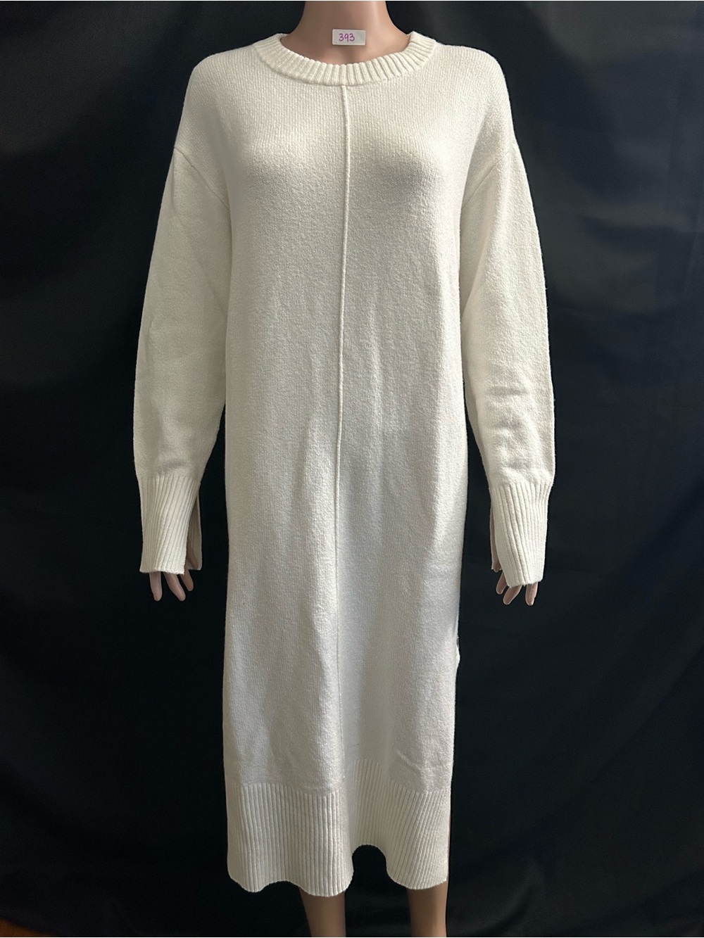 Haven Well Within Organic Cotton Elegant Cream Knit Sweater Dress NWT SM